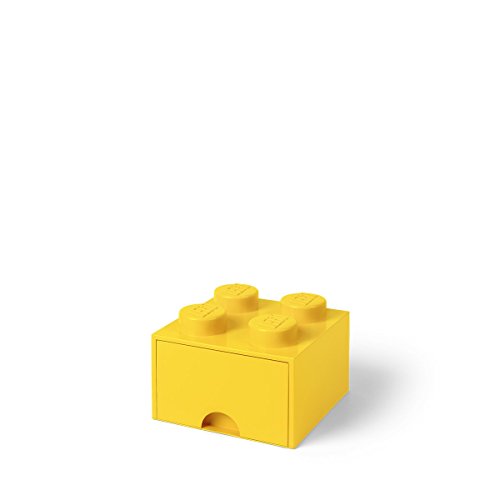 Room Copenhagen Lego - Cajón de ladrillo (4 unidades), color amarillo