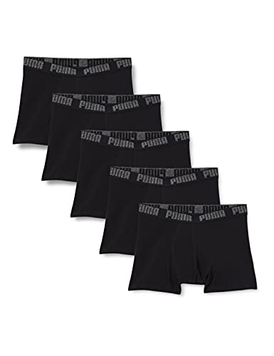 PUMA Basic Men's Boxers (5 Pack) Boxer Slip, Negro (Black), M (Pack de 5) para Hombre