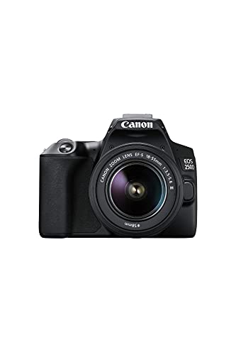 Canon Cámara digital (24, 1 megapíxeles, pantalla de 7,7 cm (3'), Vari-Angle Display, sensor APS-C, 4K, Full HD, DIGIC 8, WLAN, Bluetooth), incluye objetivo EF-S 18-55mm f/3.5-5,6 III, Negro