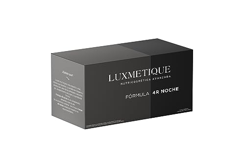 Luxmetique Fórmula 4R Noche - nutricosmético para el cuidado y rejuvecimiento de la piel a base de Extractos de Melisa, Granada, Ácido Hialurónico y Ceramosides. 450 ml - 15 viales de 30 ml