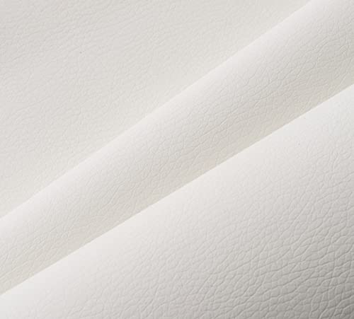 IPEA Tela de Polipiel para Tapizar 140 x 50 CM - Color Blanco - Made in Italy - Piel Sintética Suave para Muebles, Sofás, Sillas, Hogar, Accesorios, Manualidades - Medio Metro - Cuero Sintético