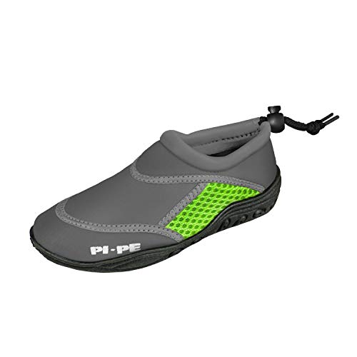 PI-PE Active Aqua Shoes Junior 20 - Zapatillas de baño, color gris y verde