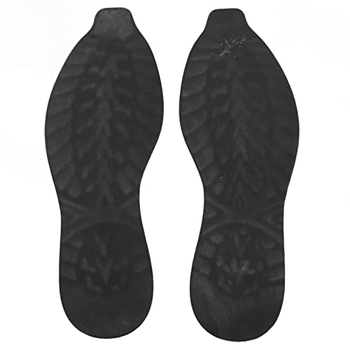Emoshayoga Reparación de Suelas de Zapatos, Reparación de Suelas de Zapatos Cortables Resistencia Antideslizante de Goma para Zapatos de Cuero(Negro, 41 a 44)
