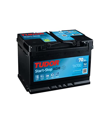 Tudor TK700 Batería de coche Tudor 70Ah 760A, AGM, Apta para coches con sistema Start-Stop