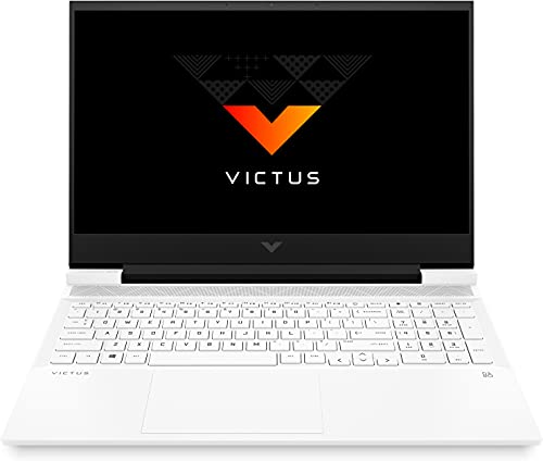 Victus by HP 16-e0086ns - Ordenador portátil de 16.1' Full HD (AMD Ryzen 5 5600H, 16GB RAM, 512GB SSD, AMD Radeon RX 5500M, 144Hz, Sin Sistema Operativo) Blanco - Teclado QWERTY Español