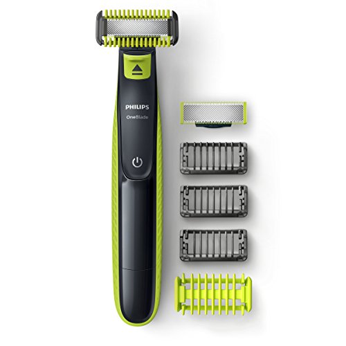 Philips Norelco OneBlade Cara + Cuerpo QP2620/20 - Depiladoras para la barba (5 mm, 1 mm, Negro, Verde, Cal, 45 min, Integrado, 8 h)