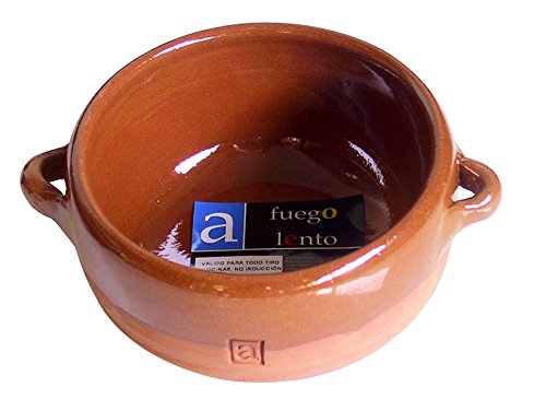A Fuego Lento Cazuela Sopa Tapeo Abombada Horno, Barro, Miel, 13 cm