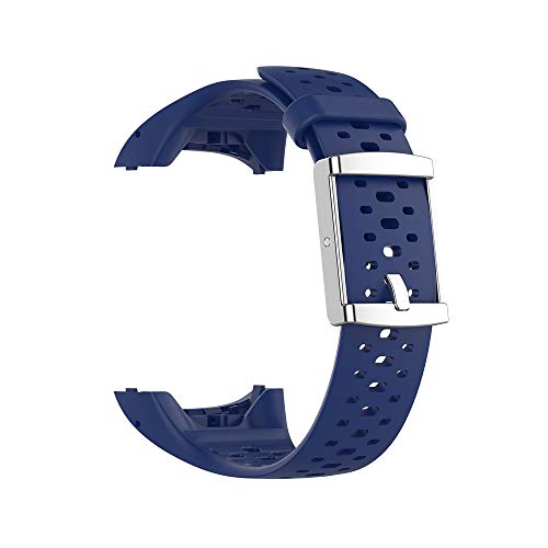 KINOEHOO Correas para Relojes Compatible con Polar M400 M430 Pulseras de Repuesto.Correas para relojesde siliCompatible cona.(Azul Marino)