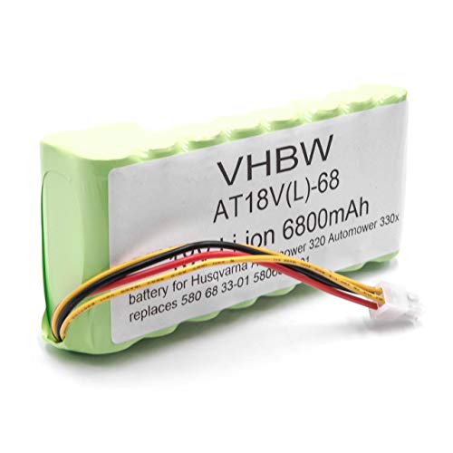 vhbw Li-Ion batería 6800mAh (18V) para cortacésped Robot cortacésped Husqvarna Automower 320, 330x (se requieren 2 baterías), 420, 430X, 450X