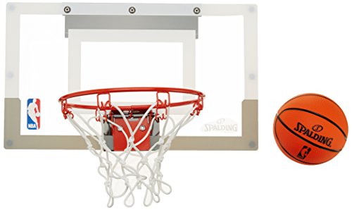 Spalding NBA (56-100Cn) Minicanasta con Pegatinas, Unisex Adulto, Transparente, Talla Única