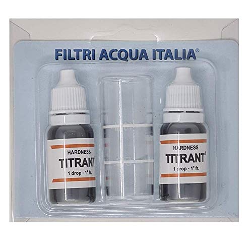 Filtros de agua Italia Titrant Kit de análisis de dureza del agua (grados franceses) para medir la cal, juego de 2 unidades