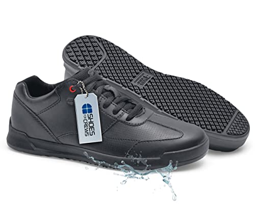 Shoes for Crews Liberty, Zapatos de Trabajo Mujer con Suela Antideslizante, Calzado de Mujer Ligero y Repelente al Agua, Negro