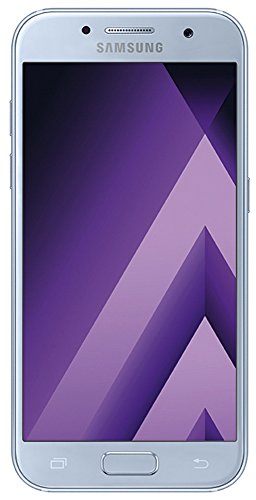 Samsung Galaxy A3 2017, Smartphone libre (4.7'', 2GB RAM, 16GB, 13MP) [Versión alemana: No incluye Samsung Pay ni acceso a promociones Samsung Members], color Azul (Blue Mist)