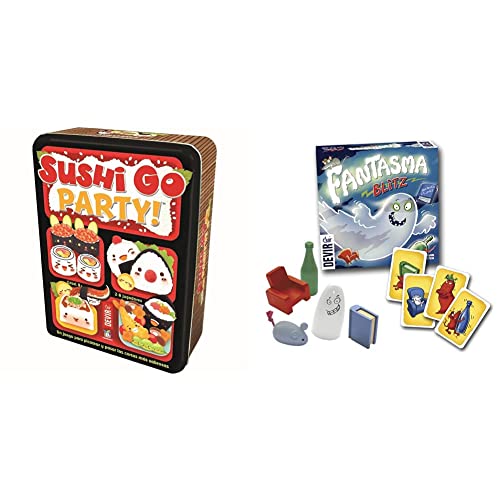 Devir - Sushi Go Party: edición en Castellano, Juego de Mesa (BGSGPARTY) + - Fantasma Blitz Juego de Mesa, Juego de Mesa para Niños, Juegos de Mesa a Partir de 8 años  (BGBLITZ)