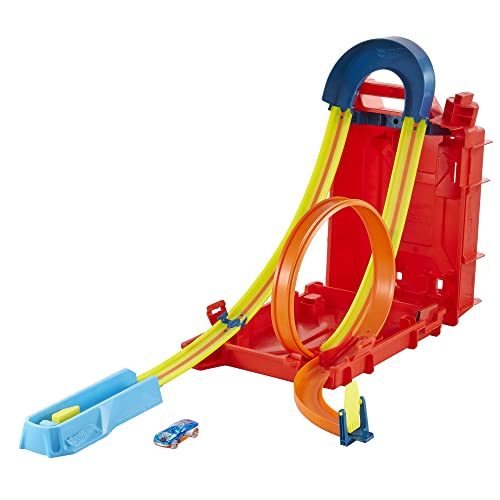 Hot Wheels Track Builder Caja Lata de gasolina Set de pistas para coches de juguete (Mattel HDX78)