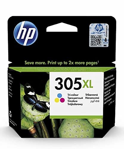 HP 305XL 3YM63AE - Cartucho de Tinta de Alta Capacidad, Compatible con Impresoras de Inyección de Tinta Deskjet Series 2700, 4200, Envy Series 6020, 6030, 6400, 6430, Tricolor, XL
