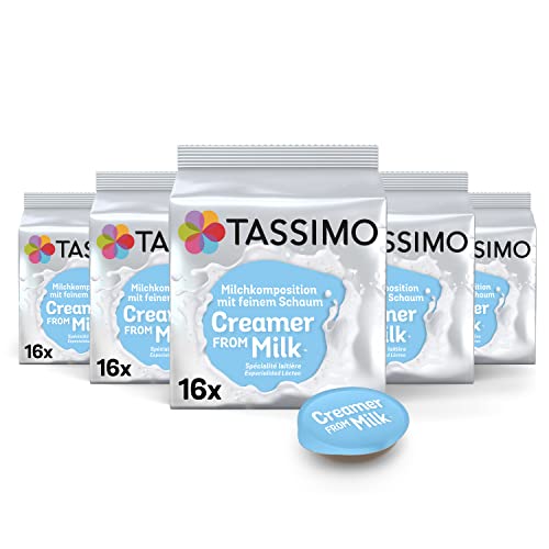 Tassimo Cápsulas de Leche Creamer from Milk | 80 Cápsulas Compatibles con Cafetera Tassimo - 5PACK - Amazon Exclusive