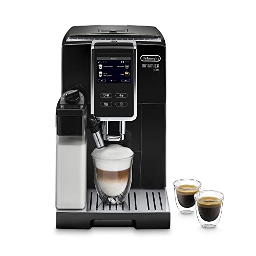 De'Longhi Perfetto Dinamica Plus ECAM 370.70.B Máquina de Café Automática con Sistema de Leche LatteCrema, Cappuccino y Espresso, Pantalla Táctil en Color TFT de 3,5', Color Negro