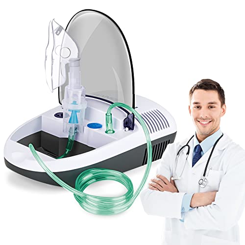 Hangsun Nebulizador Electrico Inhalador , Utilizado para Tratar Enfermedades Respiratorias ,Resfriados, Rinitis, Asma, con Accesorios para Adultos y Niños
