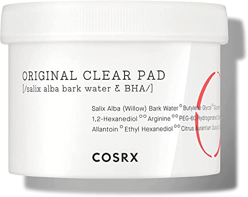 Discos tonificantes COSRX One Step Facial Toner Pad, 70 discos | Discos limpiadores para el acné | Discos de exfoliación suave con BHA y agua de corteza de sauce para pieles sensibles