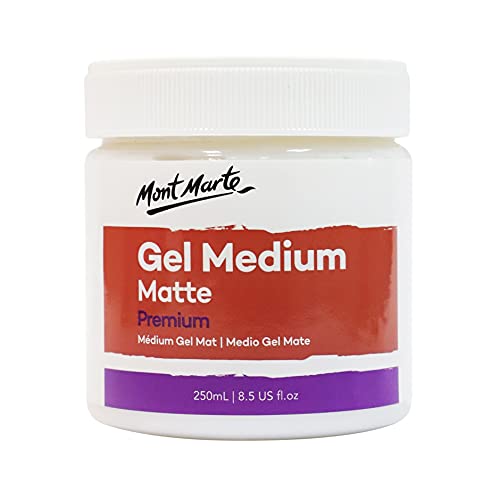 Mont Marte Medium Acrilico Mate – 250ml – Gel Medium para un Acabado Mate