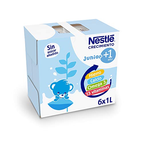 Nestlé Junior1+ Original Preparado Lácteo Infantil, 1 Año +, 6 x 1L