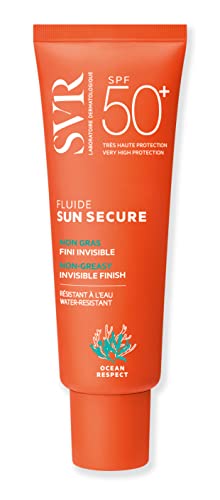 SVR Sun Secure - Fluide SPF50+ Fluido Viso Invisibile Biodegradabile, 50ml