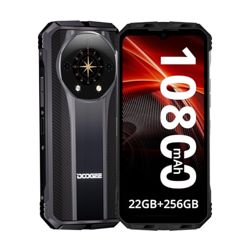 DOOGEE S110(2023) Movil Resistente Android 13, 22GB+256GB(TF 2TB), 50MP+32MP Cámara, 10800mAh(66W), 6.58' FHD+ Smartphone, NFC/OTG/GPS/4G Doble SIM Teléfono Irrompible, Negro