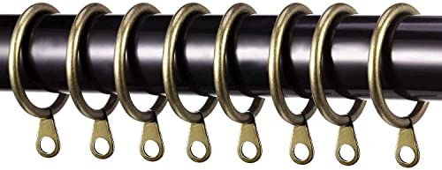 Ganchos de Cortina de Metal, 40 mm, diámetro Interno, Ojales para Postes de Cortina, Ganchos de latón Antiguo, Paquete de 24