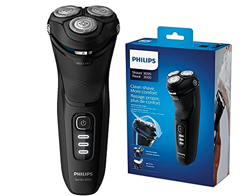Philips Shaver Series 3000 Wet & Dry S3233/52 Afeitadora eléctrica para uso en seco y húmedo para hombres