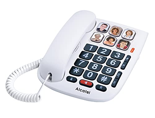 Alcatel T MAX 10, Teléfono Teclas Grandes con 6 Memorias Directas, Blanco