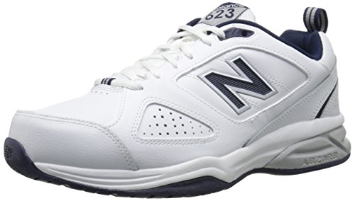 New Balance Men's MX623v3 Casual Comfort Training Shoe, White/Navy, 13 2E US
