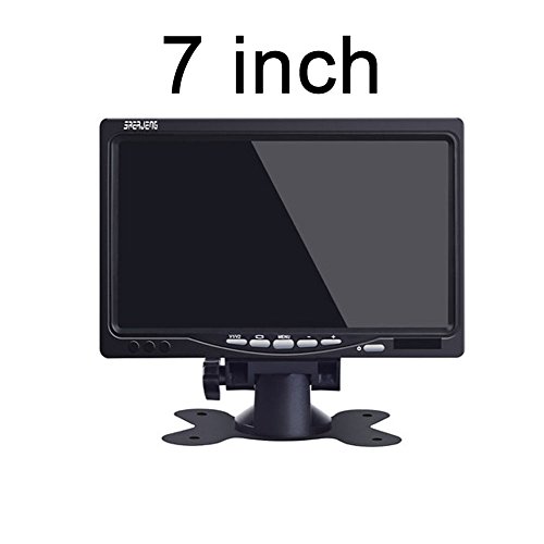 Monitor TFT LCD HD de 7 pulgadas para coche, cámara de marcha atrás, monitor de aparcamiento con 2 entradas de vídeo para cámara de marcha atrás (monitor TFT LCD de 7 pulgadas)