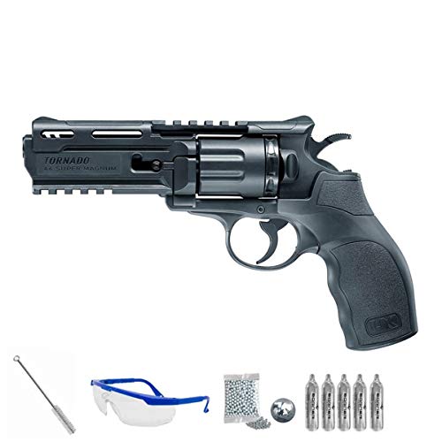 PACK pistola de aire comprimido - Revólver Umarex UX tornado balines BBs acero