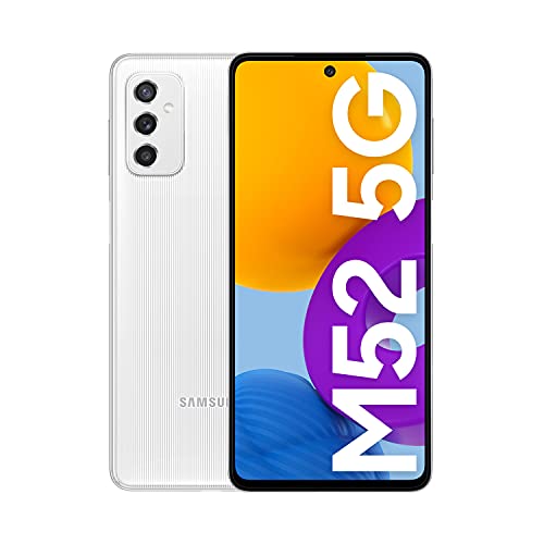 SAMSUNG Galaxy M52 5G - Teléfono móvil, Android, Smartphone, 128 GB, Blanco, Versión ES