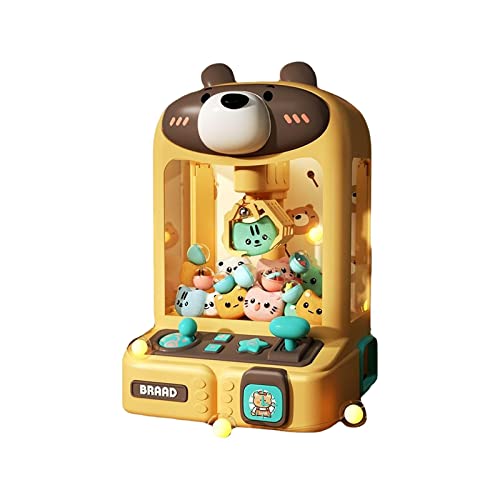 Amagogo Juego de Arcade de Máquina de con 10 Mini Animales de Peluche, Mini Máquina Expendedora para Adultos y Niños, Osa