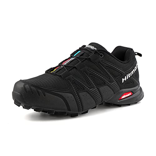 Zapatillas de Trail Running Hombre Mujer Zapatillas de Trekking Zapatos de Senderismo Ligero Antideslizantes AL Aire Libre Zapatos de Trail Running Deportes Negro EU 42