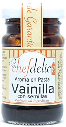 Chefdelice Chefdelice Aroma En Pasta Emulsión Concentrado Para Glaseados, Helados, Horneados Y Cremas Sabor Vainilla, 50G Chefdelice 50 g