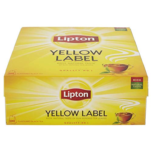 Lipton Té negro Yellow Label, Caja con 100 sobres