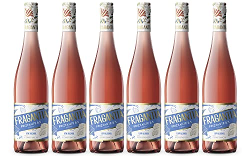 Fragantia 5.5 - Vino Frizzante Rosado V.T. Castilla - 6 Botellas de 750 ml - Total : 4500 ml