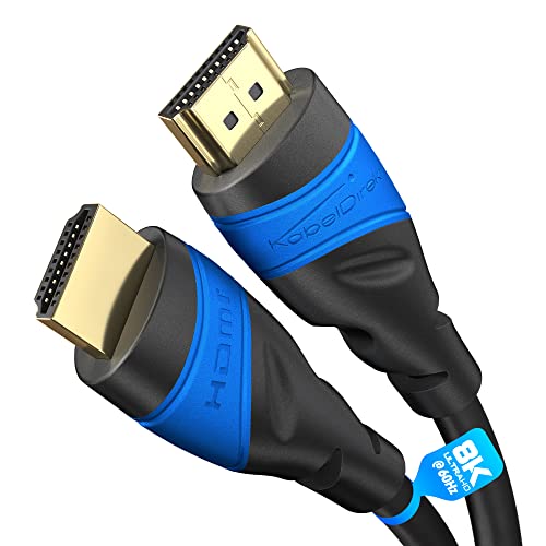 KabelDirekt – Cable HDMI 8K / 4K con blindaje A.I.S. – 3m (4K@120Hz/8K@60Hz para una espectacular experiencia Ultra HD – High Speed con Ethernet, Blu-ray/PS4/PS5/Xbox Series X/Switch, negro)