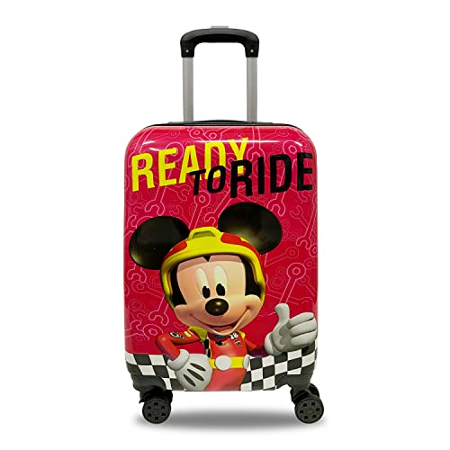 Disney Maleta Trolley para niño Mickey Mouse Equipaje de Mano Spinner 4817, Rojo, Talla única,