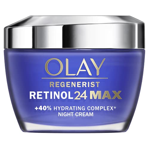 Olay Regenerist Retinol24 MAX Noche Crema Facial Sin Perfume, con Retinol, Hidrata, Suaviza, Ilumina, 50 ml