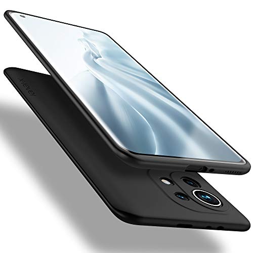 X-level Funda para Xiaomi Mi 11 5G, Carcasa para Xiaomi Mi 11 5G Suave TPU Gel Silicona Ultra Fina Anti-Arañazos y Protección a Bordes Funda Phone Case para Xiaomi Mi 11 5G - Negro