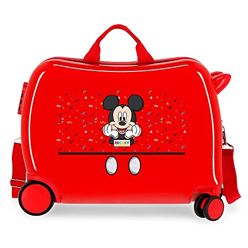 Disney It´s a Mickey thing Maleta Infantil Rojo 50x38x20 cms Rígida ABS Cierre de combinación lateral 34L 1,8 kgs 4 Ruedas Equipaje de Mano