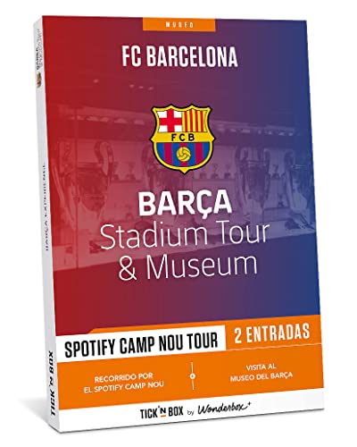 Tick&Box Caja Regalo, FC Barcelona, Barça Stadium Tour & Museum, Spotify Camp NOU Tour, 2 Entradas, Idea Regalo Hombre