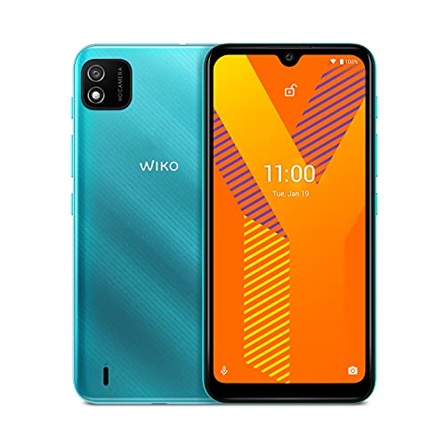 Wiko Y62- Smartphone 4G de 6’1” (3000mAh de batería, Dual SIM, 16 GB de ROM, Quad Core 1,8GHz, cámaras de 5MP, Android 11 Go Edition) Mint, Menta