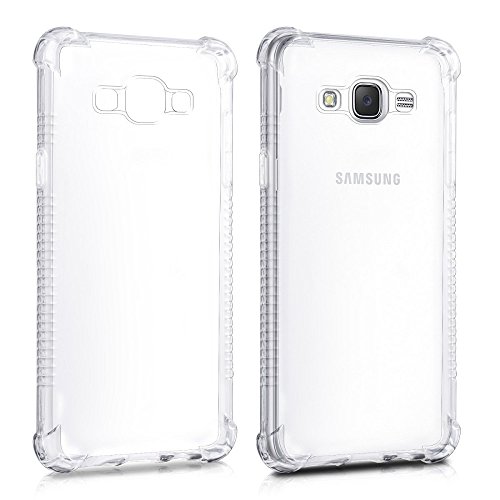 REY Funda Anti-Shock Gel Transparente para Samsung Galaxy J5 2016, Ultra Fina 0,33mm, Esquinas Reforzadas, Silicona TPU Alta Resistencia