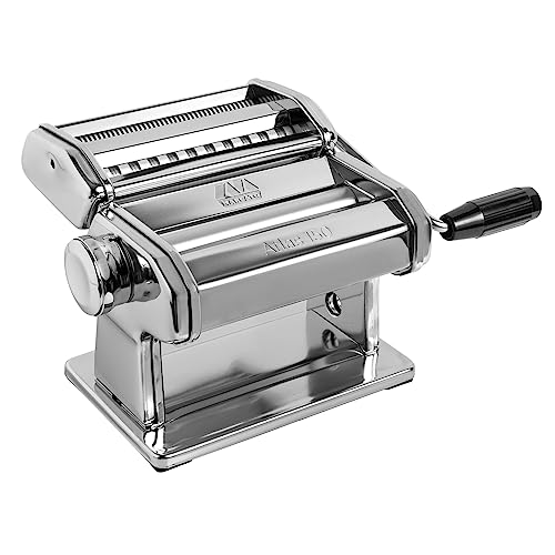 Marcato MC002057 - Máquina para hacer pasta, color plateado, 20 x 20.7 X 15.5 cm
