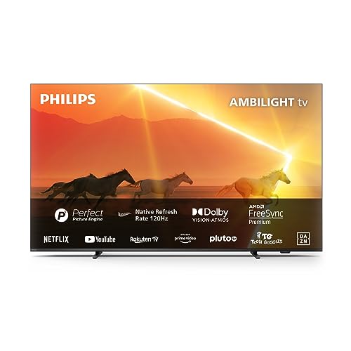 Philips Ambilight Xtra PML9008 139 cm (55 Pulgadas) Smart 4K MiniLED TV | HDR10+ | 120 Hz | Engine P5 | Dolby Visión y Atmos | Compatible con Asistente Google y Alexa | Gris